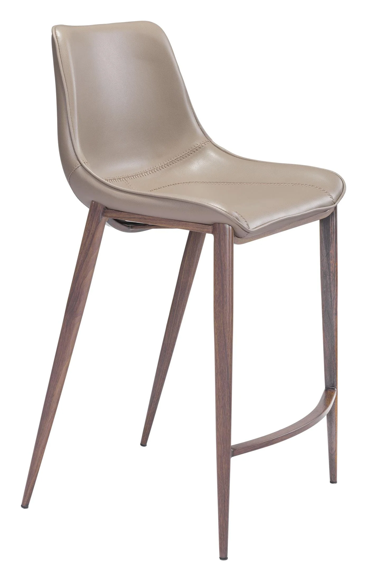 Magnus Counter Stool (Set of 2) Brown & Walnut - Image 4